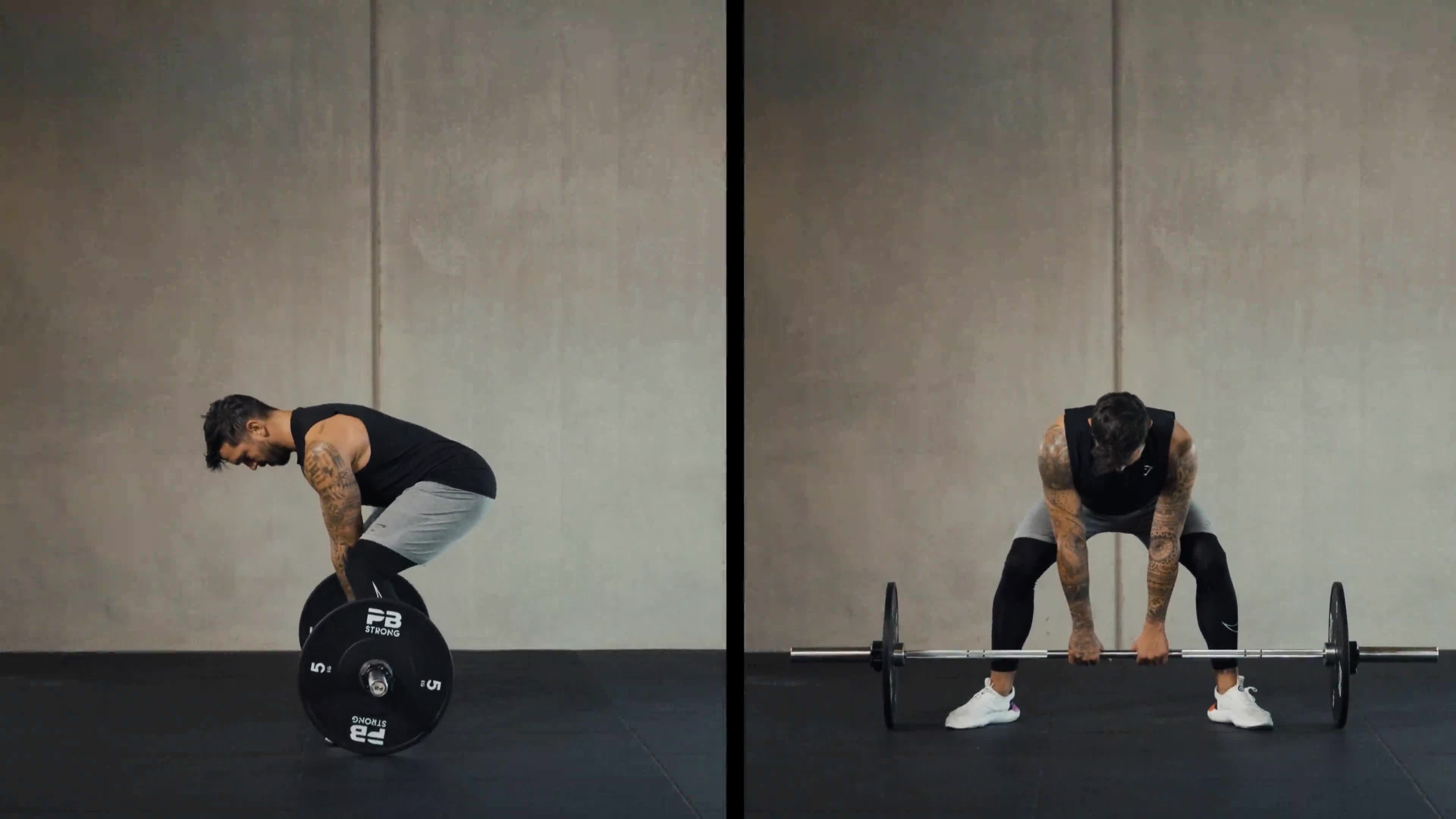 Barbell hinge workout